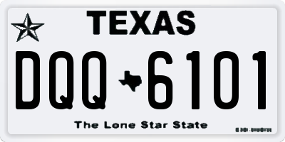 TX license plate DQQ6101
