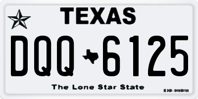 TX license plate DQQ6125