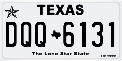 TX license plate DQQ6131