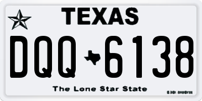 TX license plate DQQ6138
