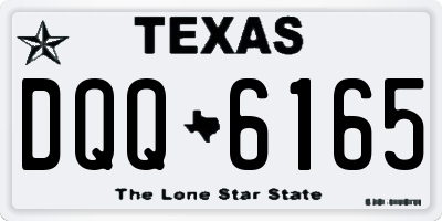 TX license plate DQQ6165
