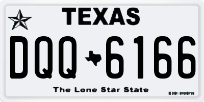 TX license plate DQQ6166