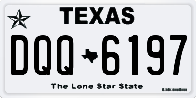 TX license plate DQQ6197