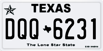 TX license plate DQQ6231