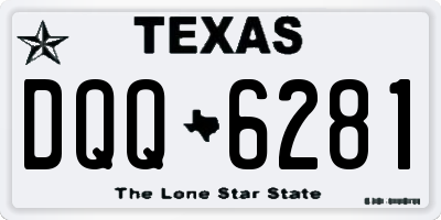 TX license plate DQQ6281