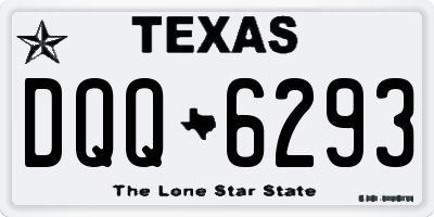 TX license plate DQQ6293