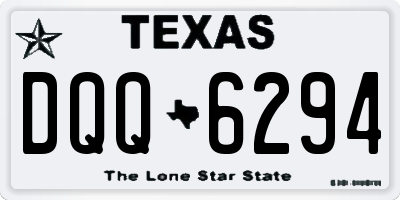 TX license plate DQQ6294