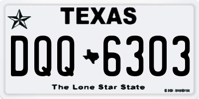 TX license plate DQQ6303
