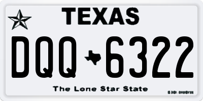 TX license plate DQQ6322