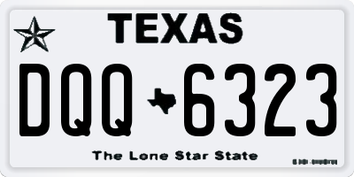 TX license plate DQQ6323