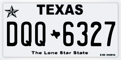 TX license plate DQQ6327