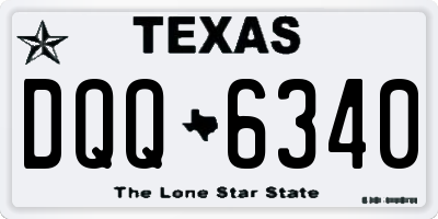 TX license plate DQQ6340