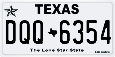 TX license plate DQQ6354