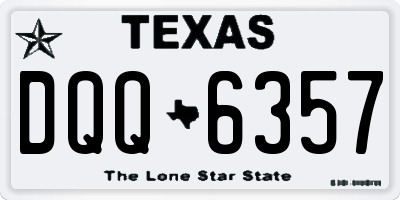 TX license plate DQQ6357