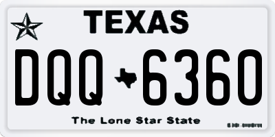 TX license plate DQQ6360