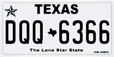 TX license plate DQQ6366
