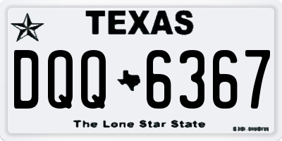 TX license plate DQQ6367