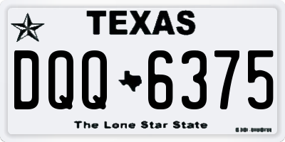 TX license plate DQQ6375