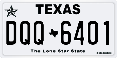 TX license plate DQQ6401