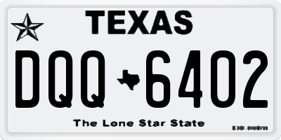 TX license plate DQQ6402
