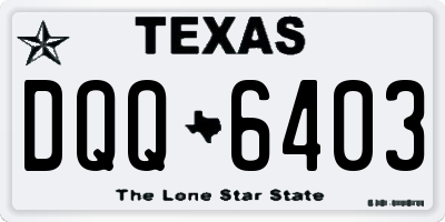 TX license plate DQQ6403