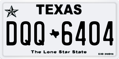 TX license plate DQQ6404