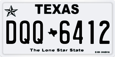 TX license plate DQQ6412