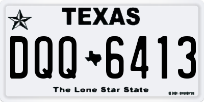 TX license plate DQQ6413