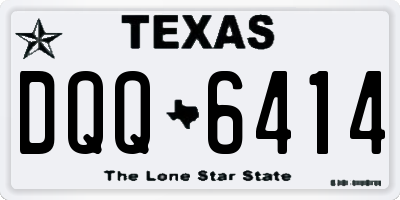 TX license plate DQQ6414