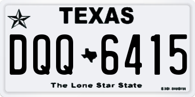 TX license plate DQQ6415