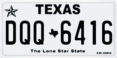 TX license plate DQQ6416