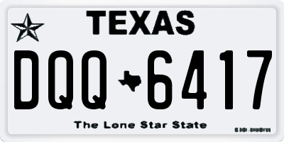 TX license plate DQQ6417