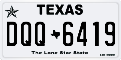 TX license plate DQQ6419