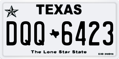 TX license plate DQQ6423