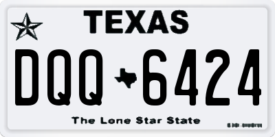 TX license plate DQQ6424
