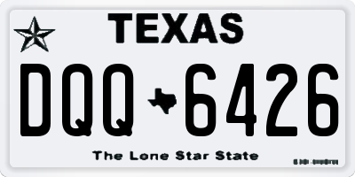 TX license plate DQQ6426