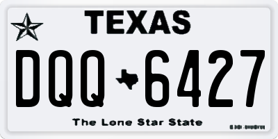 TX license plate DQQ6427