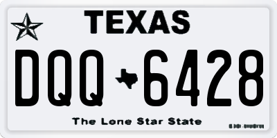 TX license plate DQQ6428