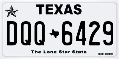 TX license plate DQQ6429