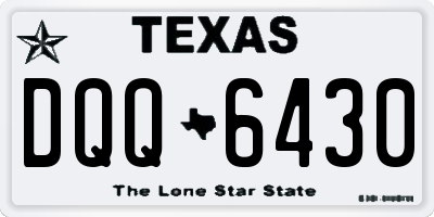 TX license plate DQQ6430