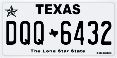 TX license plate DQQ6432