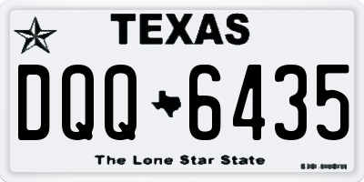 TX license plate DQQ6435