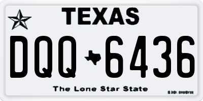 TX license plate DQQ6436