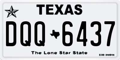 TX license plate DQQ6437