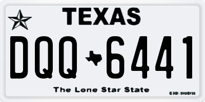 TX license plate DQQ6441