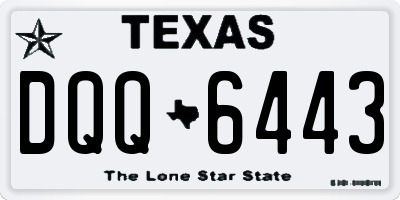 TX license plate DQQ6443