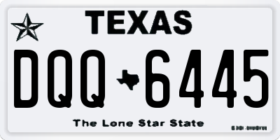 TX license plate DQQ6445