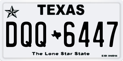 TX license plate DQQ6447