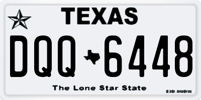 TX license plate DQQ6448