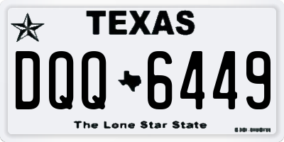 TX license plate DQQ6449